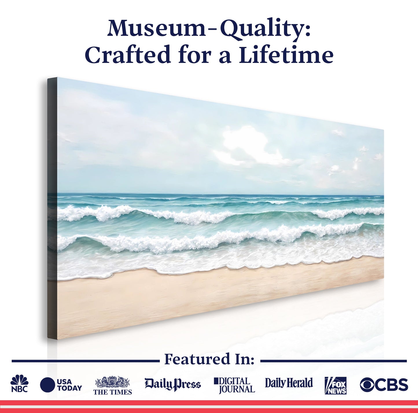 Serene Ocean Wave Coastal Wall Art