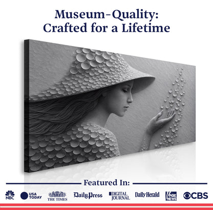 Modern Minimalist Woman Silhouette Wall Art