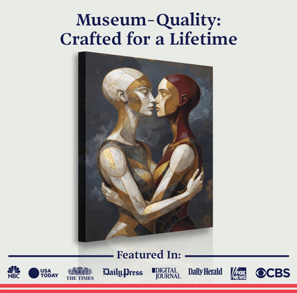 Embrace of Geometry Abstract Wall Art