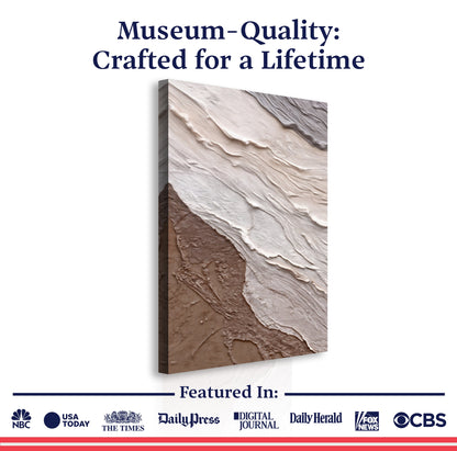 Abstract Earthy Waves Wall Art