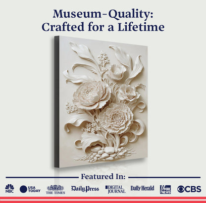 3D Minimalist Flower Wall Art