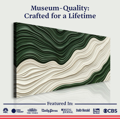 Green Rivers Abstract Wall Art VIII