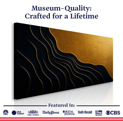 Black And Gold Minimalist Abstract IX