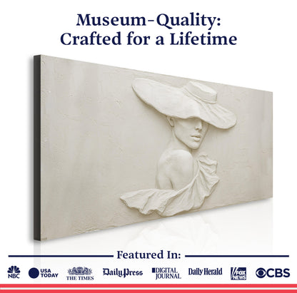 3D Minimalist Female Portrait Wall Art