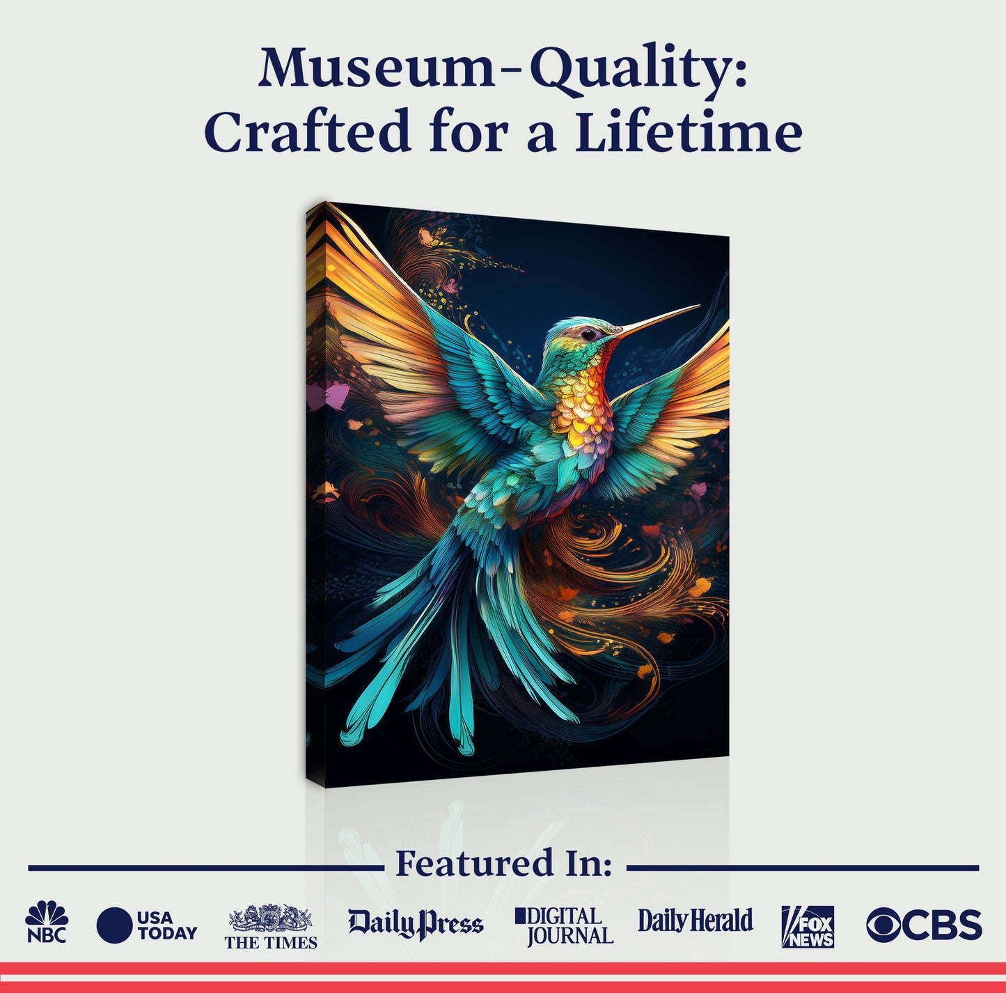 Humming Bird Abstract Wall Art II