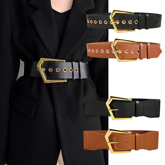 Elastic Black Metal Belt for Fashion Embellishment