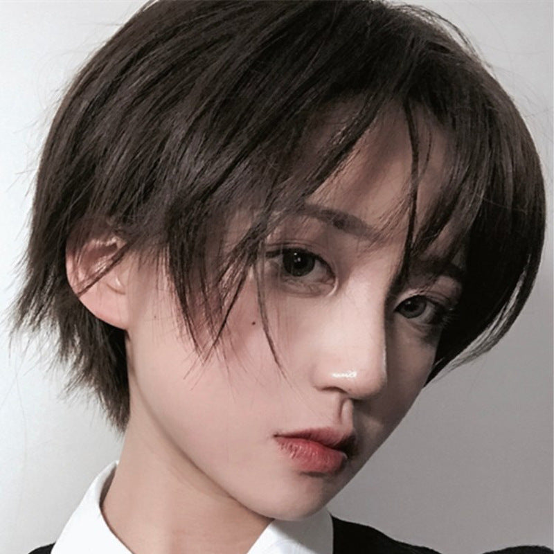Wigs for Men and Women Short Hair Bangs