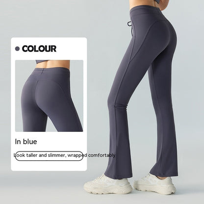 Hip Lifting Yoga Bell-bottom Pants with Pockets