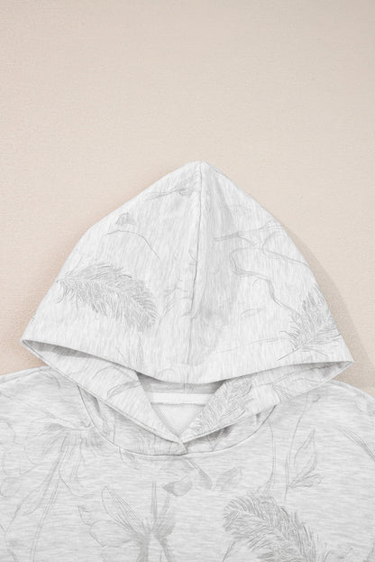 Abstract Drop Sleeve Hoodie and Pant Set