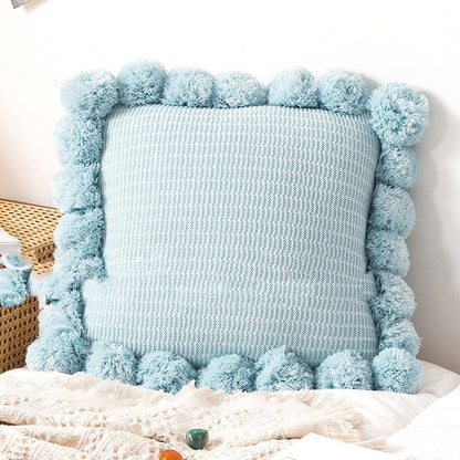 Knitted Throw Pillowcase for Sofa & Bed
