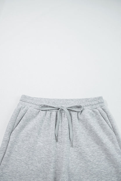 Solid Quarter-Zip Top and Drawstring Pants Set