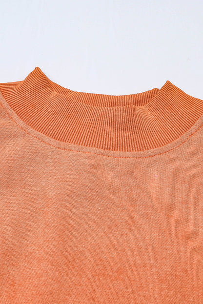 Drop Shoulder Crew-Neck Pullover Sweatshirt