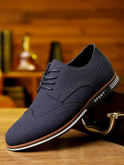 New Men's Casual Matte Low-top Suede Leather Shoes