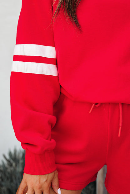Varsity Stripe Sweatshirt and Short Set