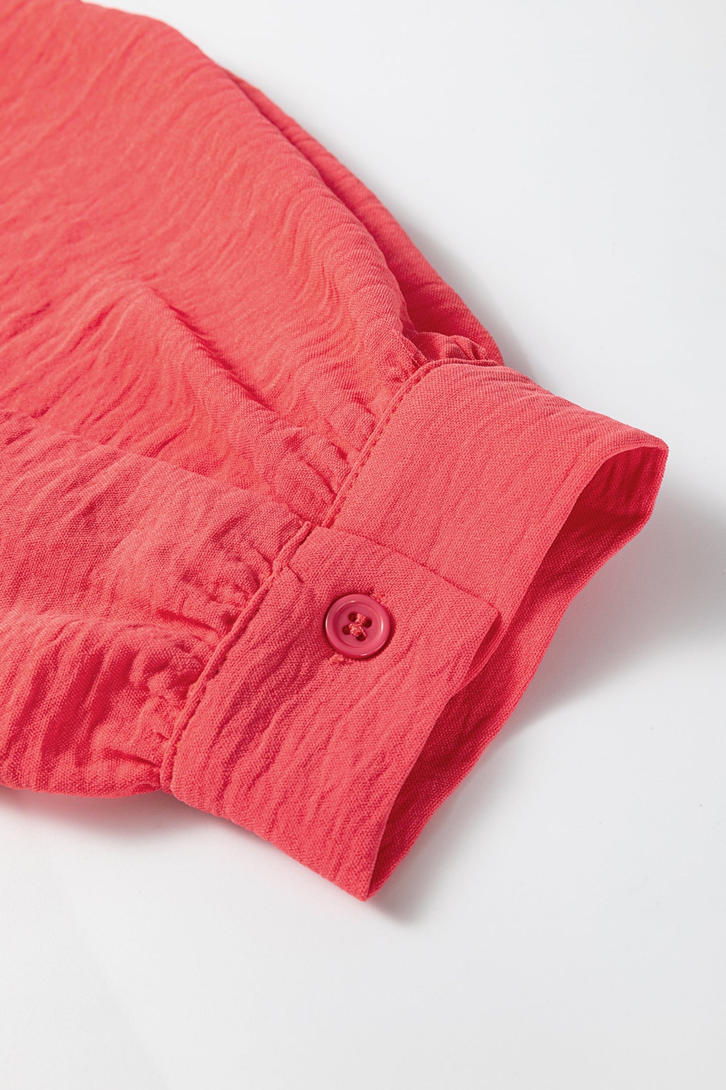 Contrast Ricrac Trim V-Neck Button Down Shirt