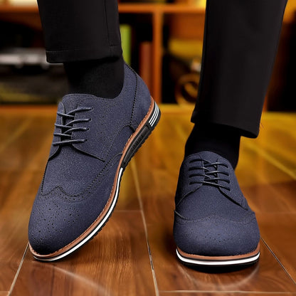 New Men's Casual Matte Low-top Suede Leather Shoes