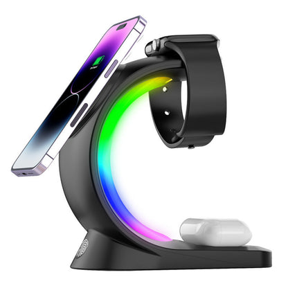 4-in-1 Magnetic Wireless Charger - Fast Charging for Phone, AirPods, iPhone, and Watch