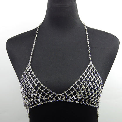 Nightclub Diamond Chest Necklace
