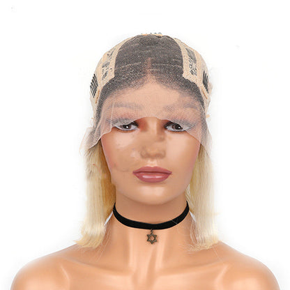 Hand-Woven Lace Human Hair Wig