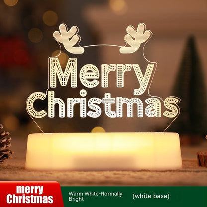 3D Christmas LED Night Light Acrylic Gift Decor