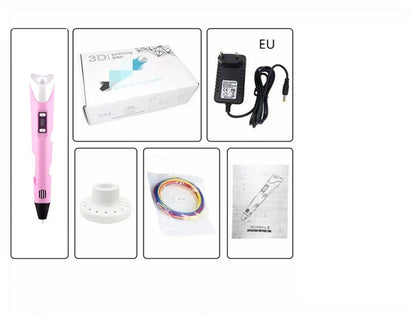 Children's 3D Printing Pen and Brush Toy Set