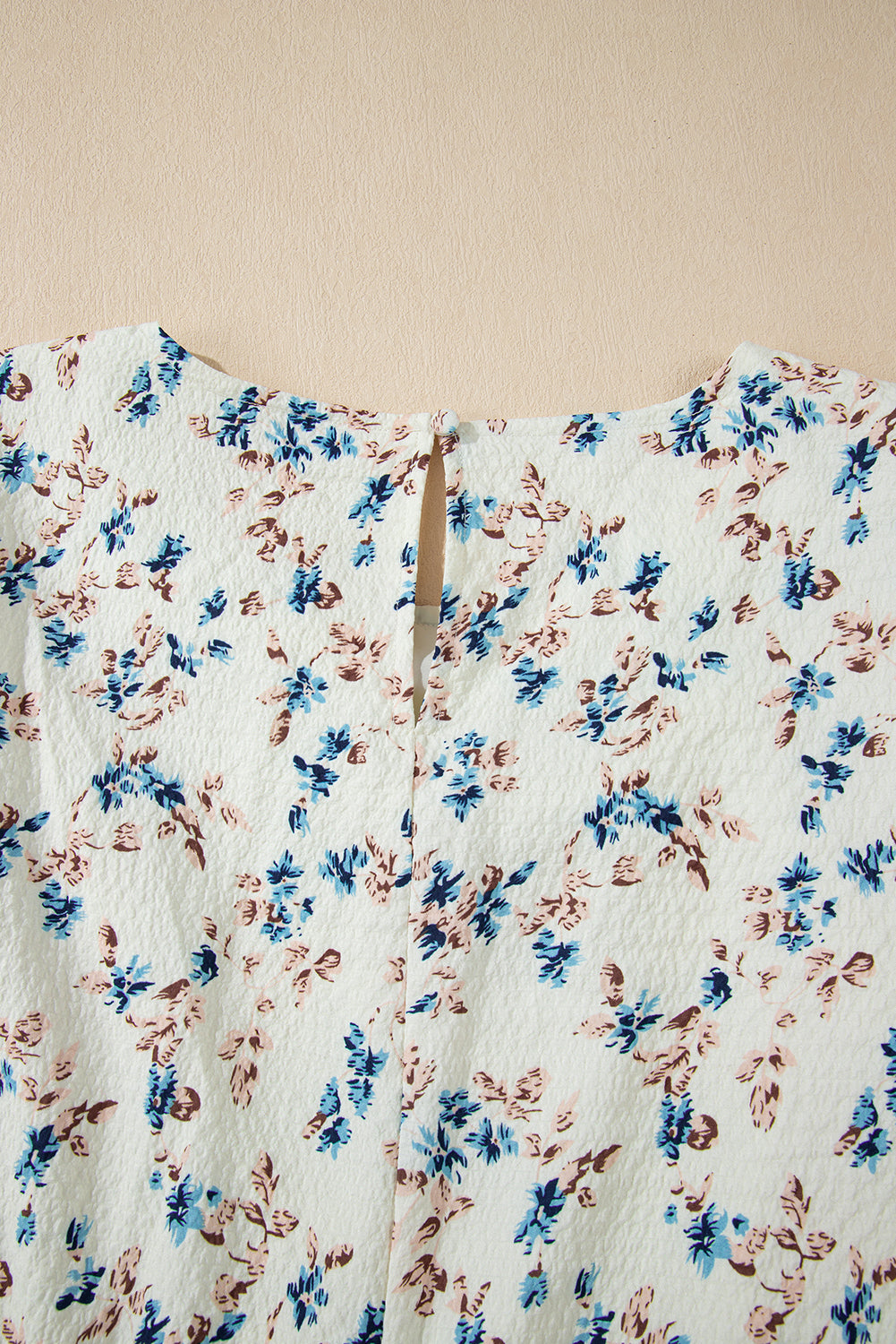 Floral Puff Sleeve Empire Waist Mini Dress