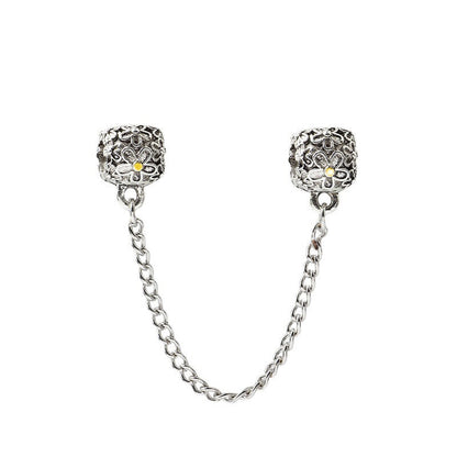 DIY Mouse Head Diamond Alloy Beads Bracelet