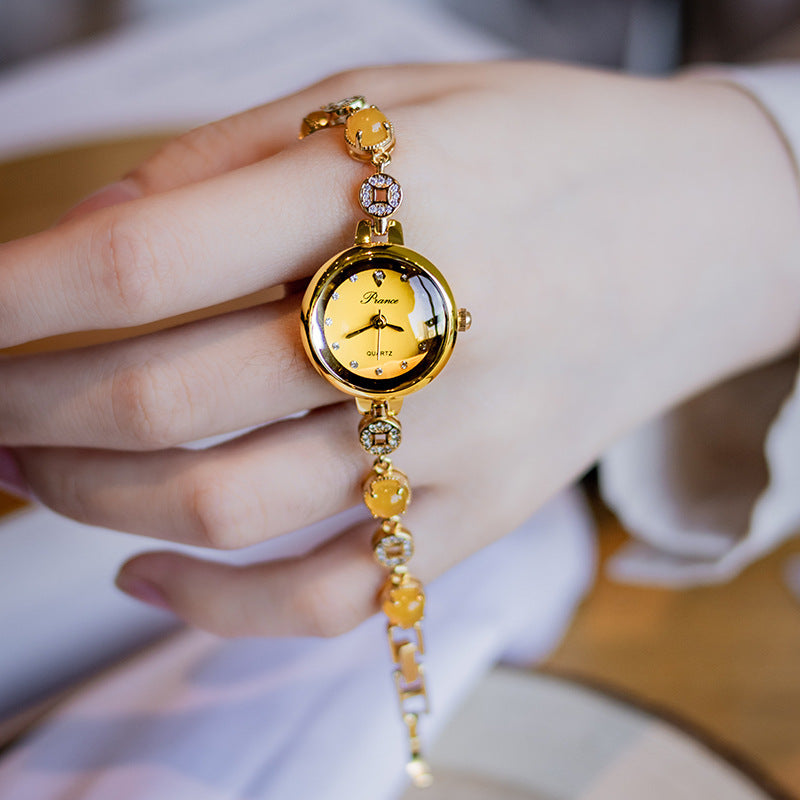 Women's Copper Coin Chalcedony Watch