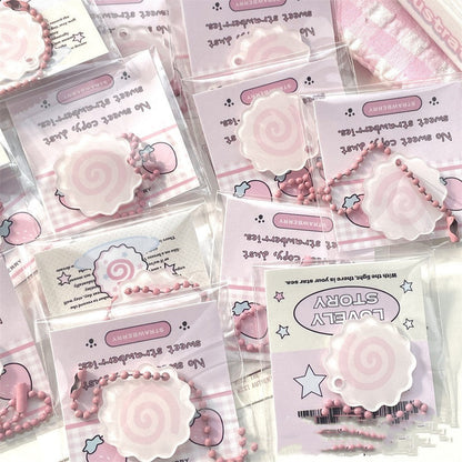 Fish Plate Keychain Roll Schoolbag Pendant