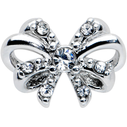 16G 5/16 Clear Gem Looping Bow Labret Monroe Tragus