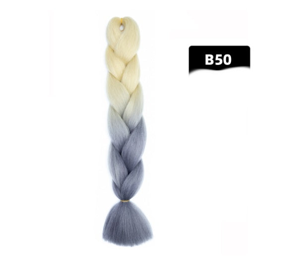 Gradient Color Big Braid African Chemical Fiber Wig