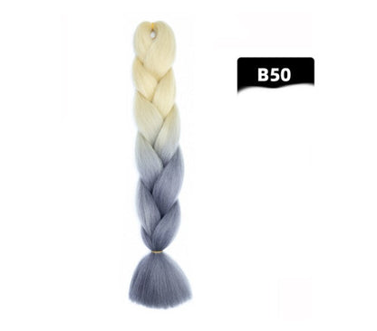 Gradient Color Big Braid African Chemical Fiber Wig