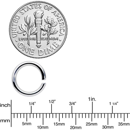 14G 5/16 Steel Rose Gold Tone Seamless Cartilage Ring Set of 12