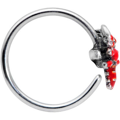 20G 5/16 Red Atlantic Lobster Nose Hoop
