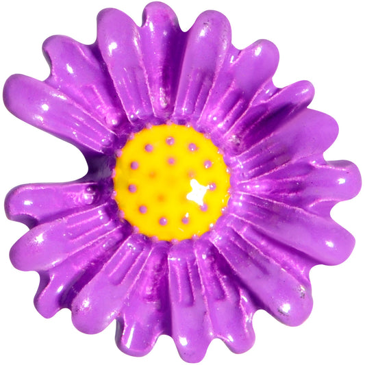 16G 1/4 Purple Daisy Flower Cartilage Tragus Earring