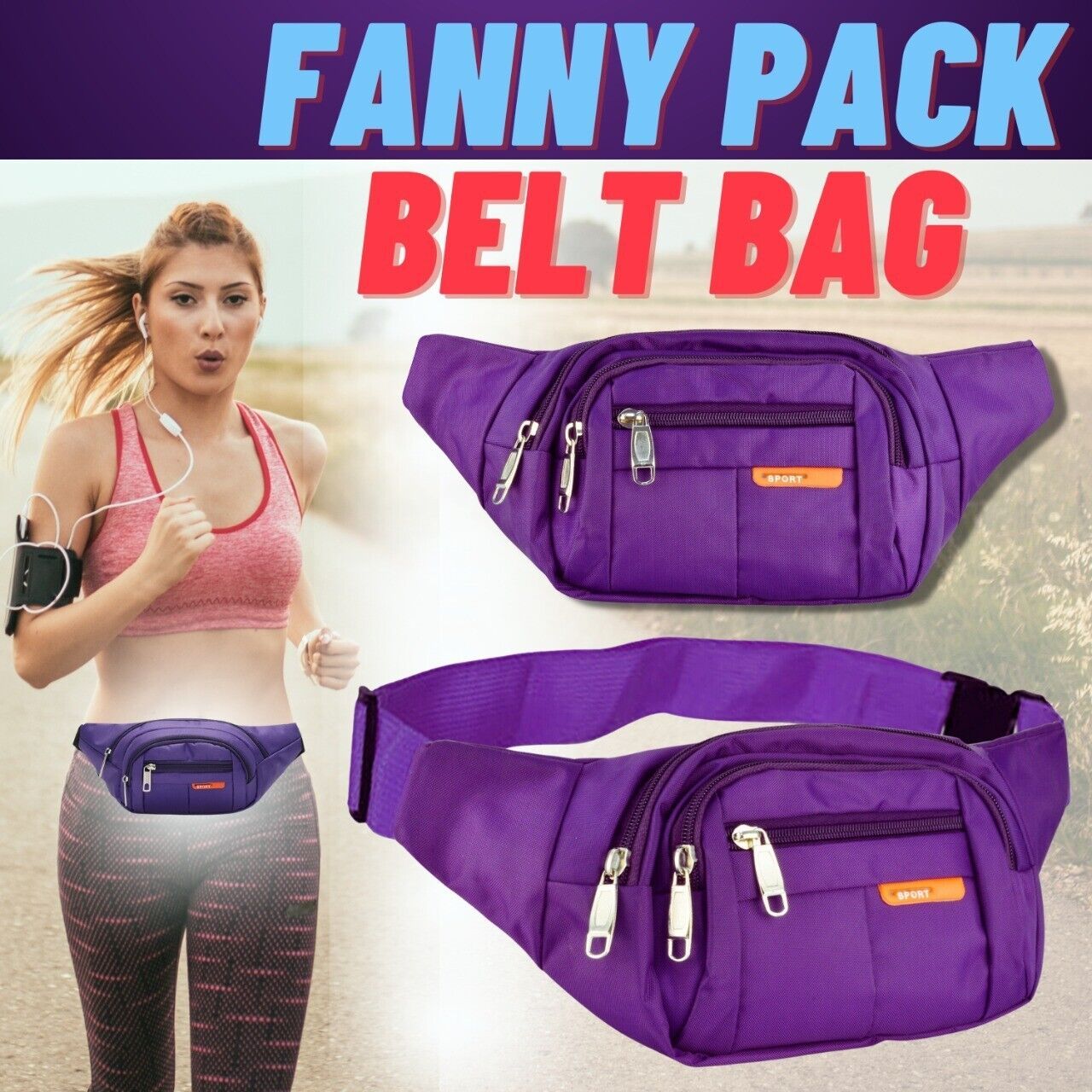 Sporty Waist Bum Bag Jogging Essential