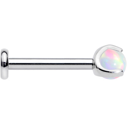 16G 5/16 White Synth Opal ASTM F-136 Implant Grade Titanium Internal Thread Labret