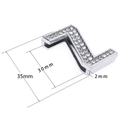 Chrome White Diamond Letters Pet Collar Beads