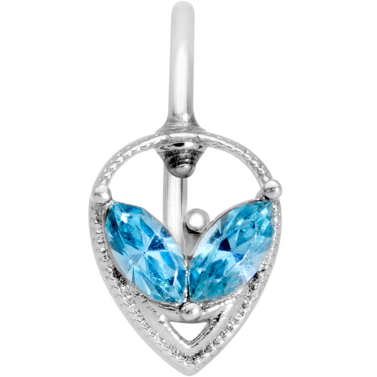20G 5/16 Aqua Gem Alien Nose Hoop