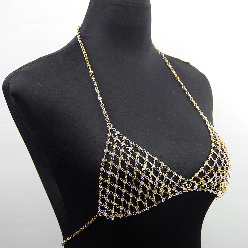 Nightclub Diamond Chest Necklace