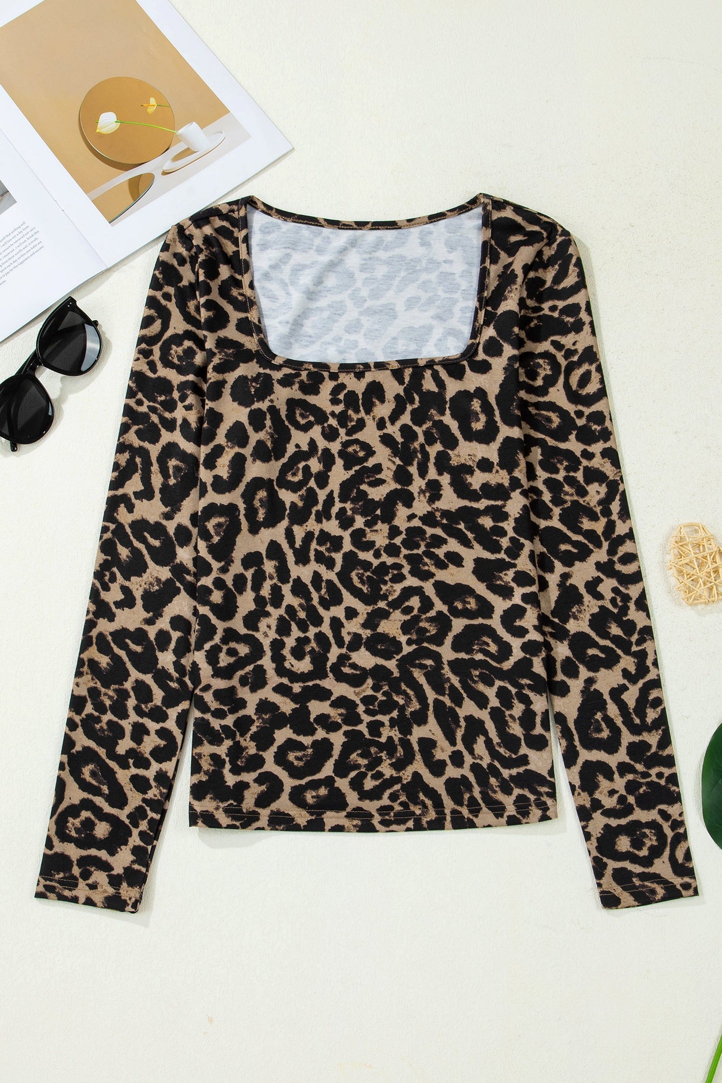 Leopard Slim Long Sleeve T-Shirt
