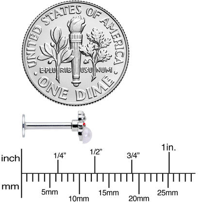 16G 5/16 Pearlescent Orb Snowman Christmas Labret Monroe Tragus