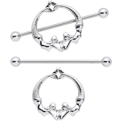 14G 13/16 Double Mermaid Nautical Nipple Shield Set