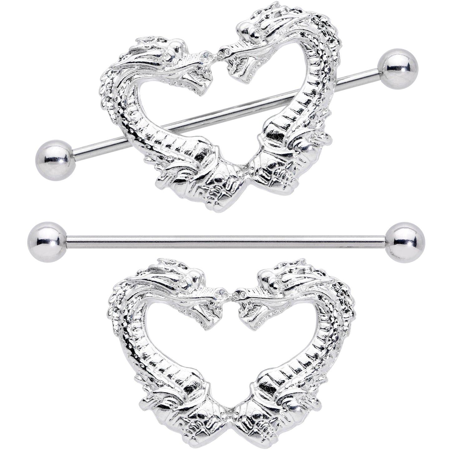 14G 13/16 Dragons Heart Nipple Shield Set