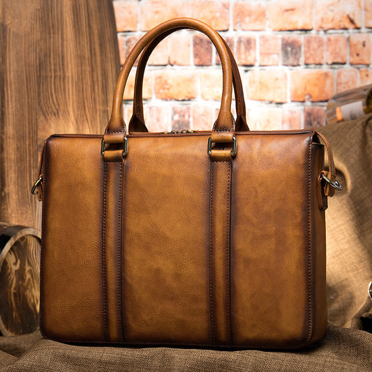 Fashionable Vintage Men's Leather Briefcase
