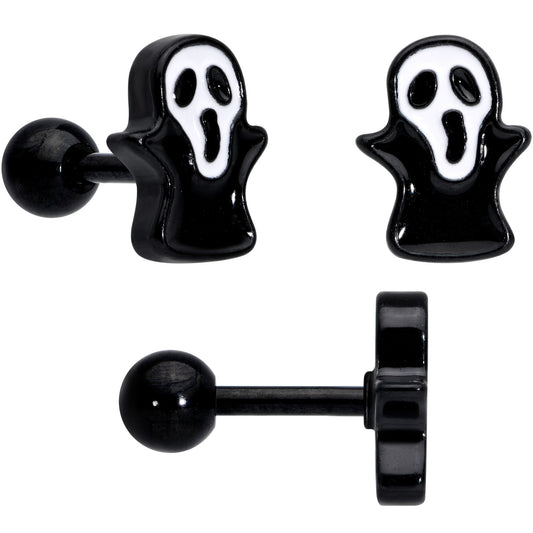 16G 20G Black Halloween Cartilage Labret Nose Ring Set of 3