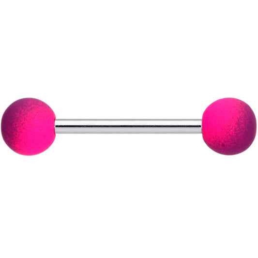 Pink Purple Ombre Soft Finish Barbell Tongue Ring