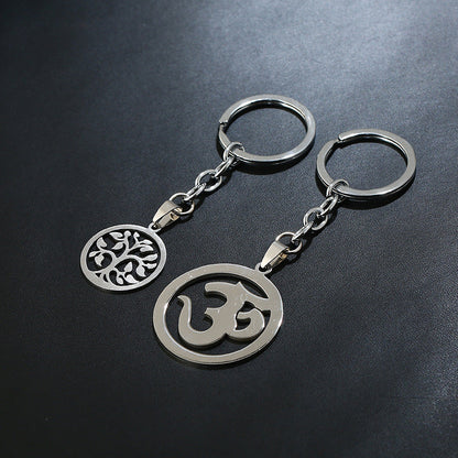 Stainless Steel Tree of Life Keychain