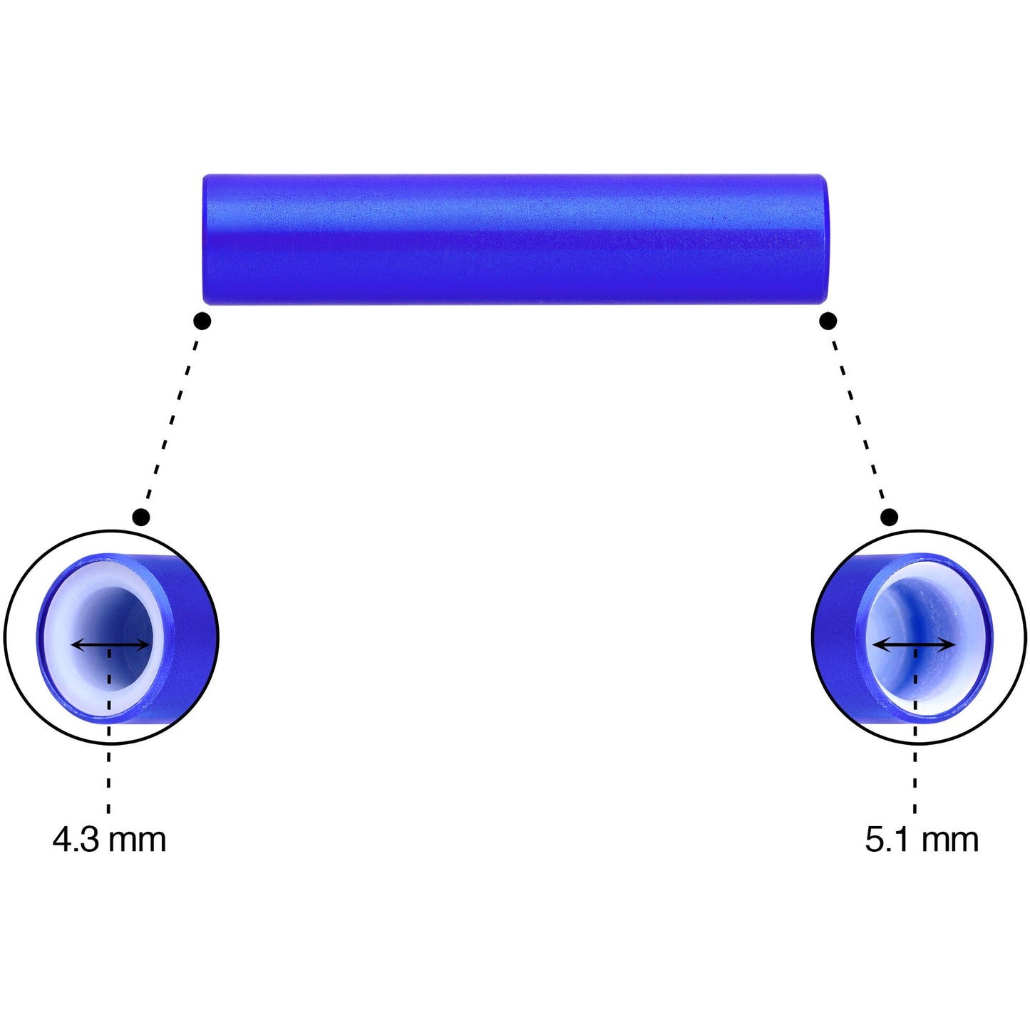 5mm to 6mm Blue Aluminum Body Piercing Ball Removal Tool