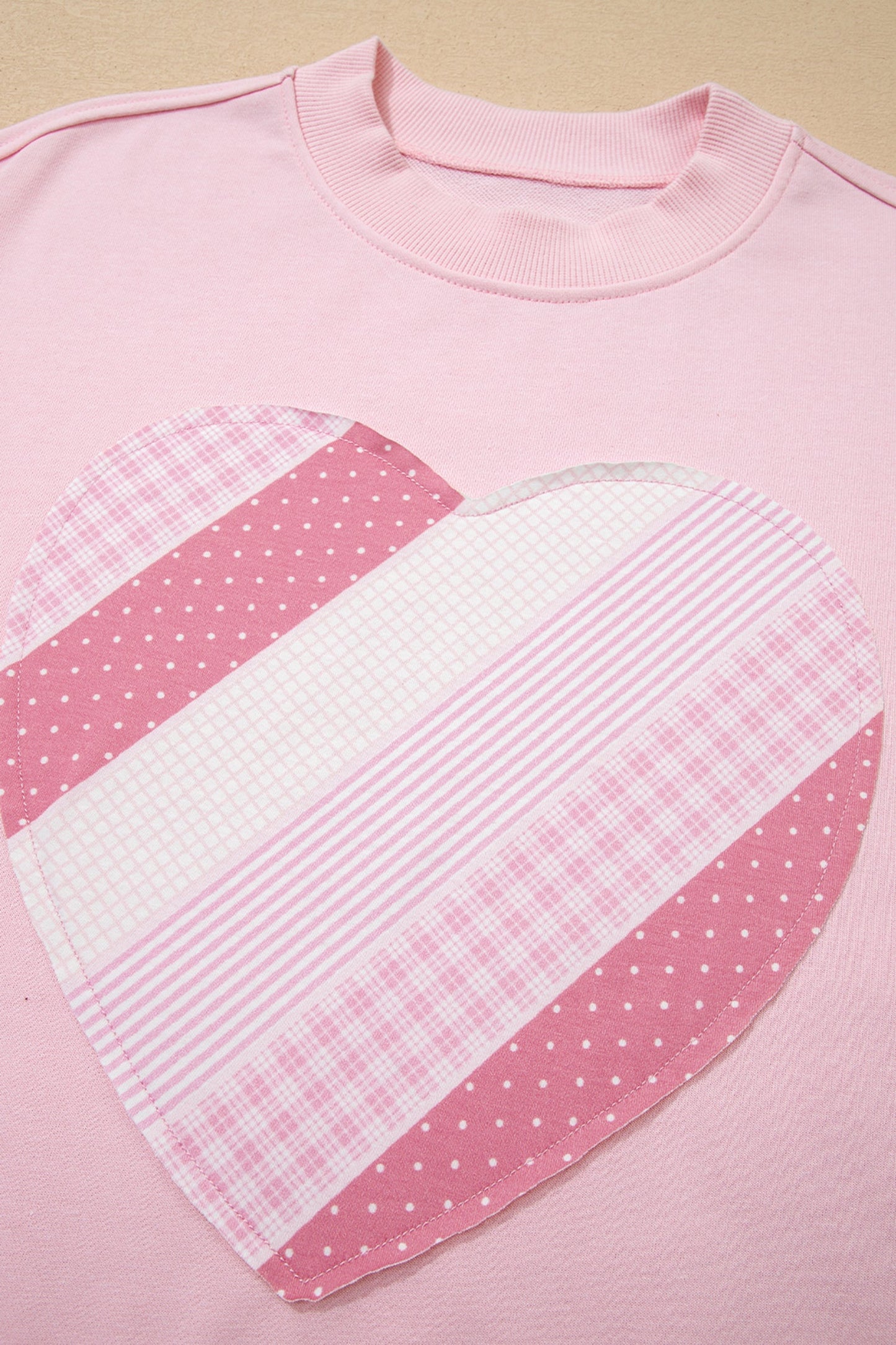 Sweetheart Patchwork Oversize Sweatshirt
